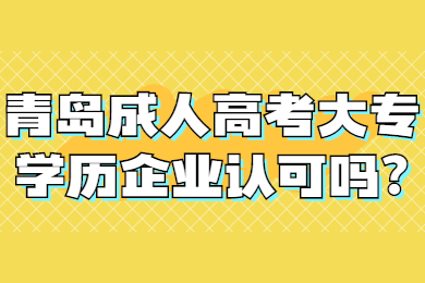 青岛成人高考大专学历企业认可吗