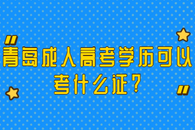 青岛成人高考学历可以考什么证