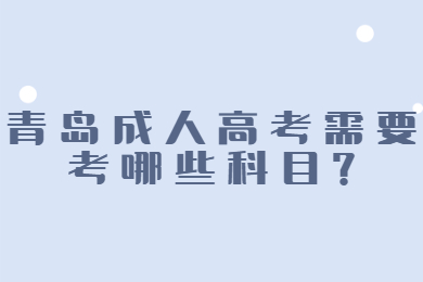 青岛成人高考需要考哪些科目