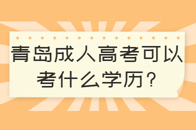 青岛成人高考可以考什么学历