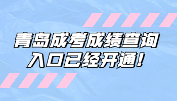 青岛成考成绩查询