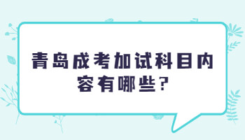 青岛成考加试科目