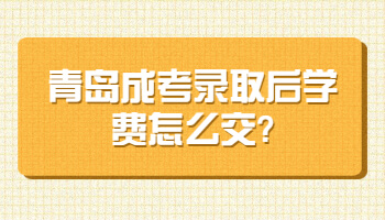 青岛成考录取后学费怎么交