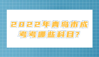 青岛市成考考哪些科目