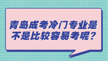 青岛成考冷门专业