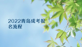 2022青岛成考报名流程