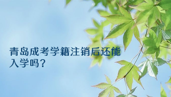 青岛成考学籍注销后还能入学吗